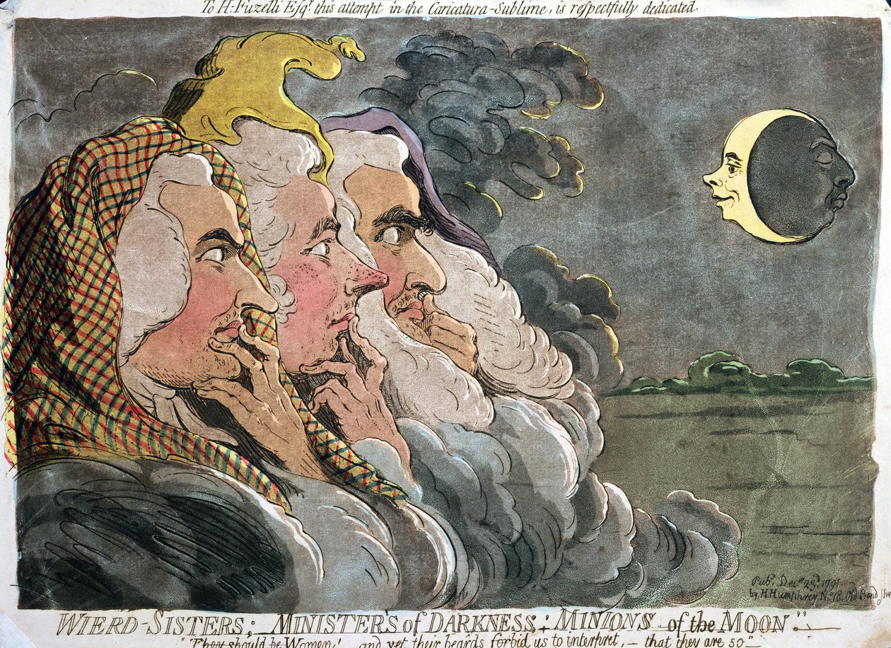 Strane sorelle; Ministri delle tenebre; Minions della luna da James Gillray