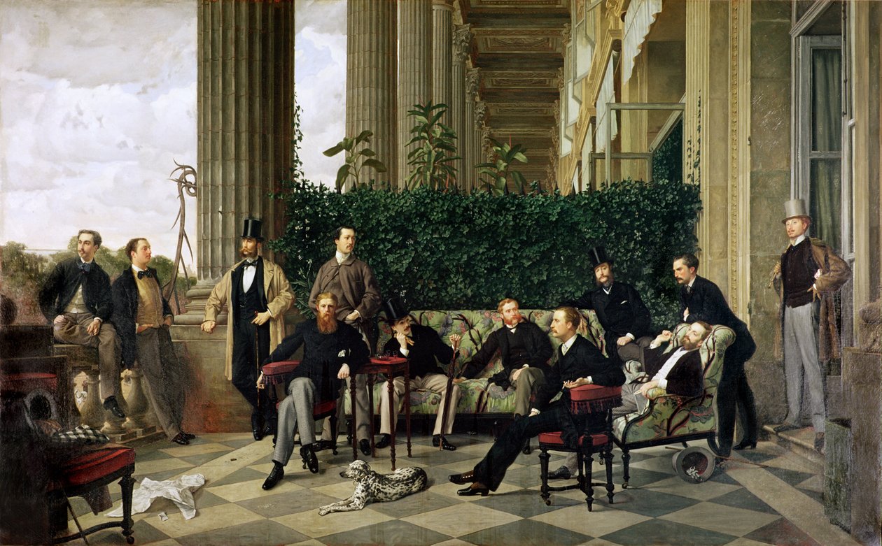 Il Circolo della Rue Royale, Parigi, 1868 da James Jacques Joseph Tissot