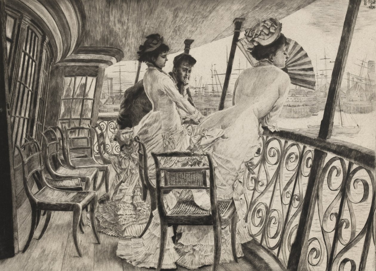 La Galleria della H.M.S. Calcutta (Souvenir di un Ballo a Bordo) da James Jacques Joseph Tissot