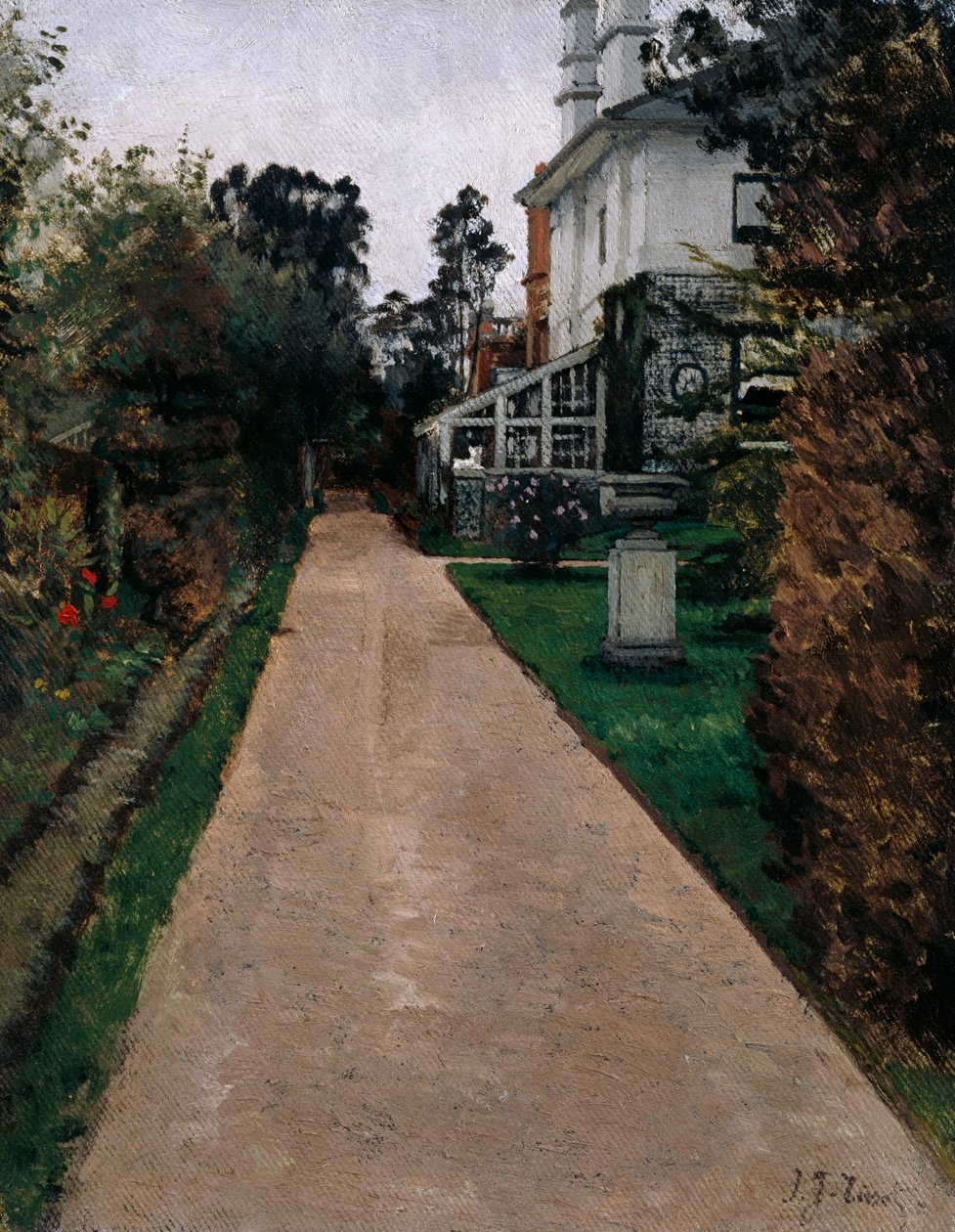 Veduta del giardino a 17 Grove End Road, 1874-82 da James Jacques Joseph Tissot