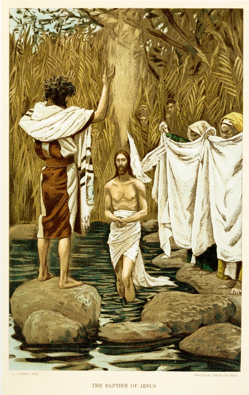 Il battesimo di Gesù, San Matteo - Bibbia da James Jacques Joseph after Tissot