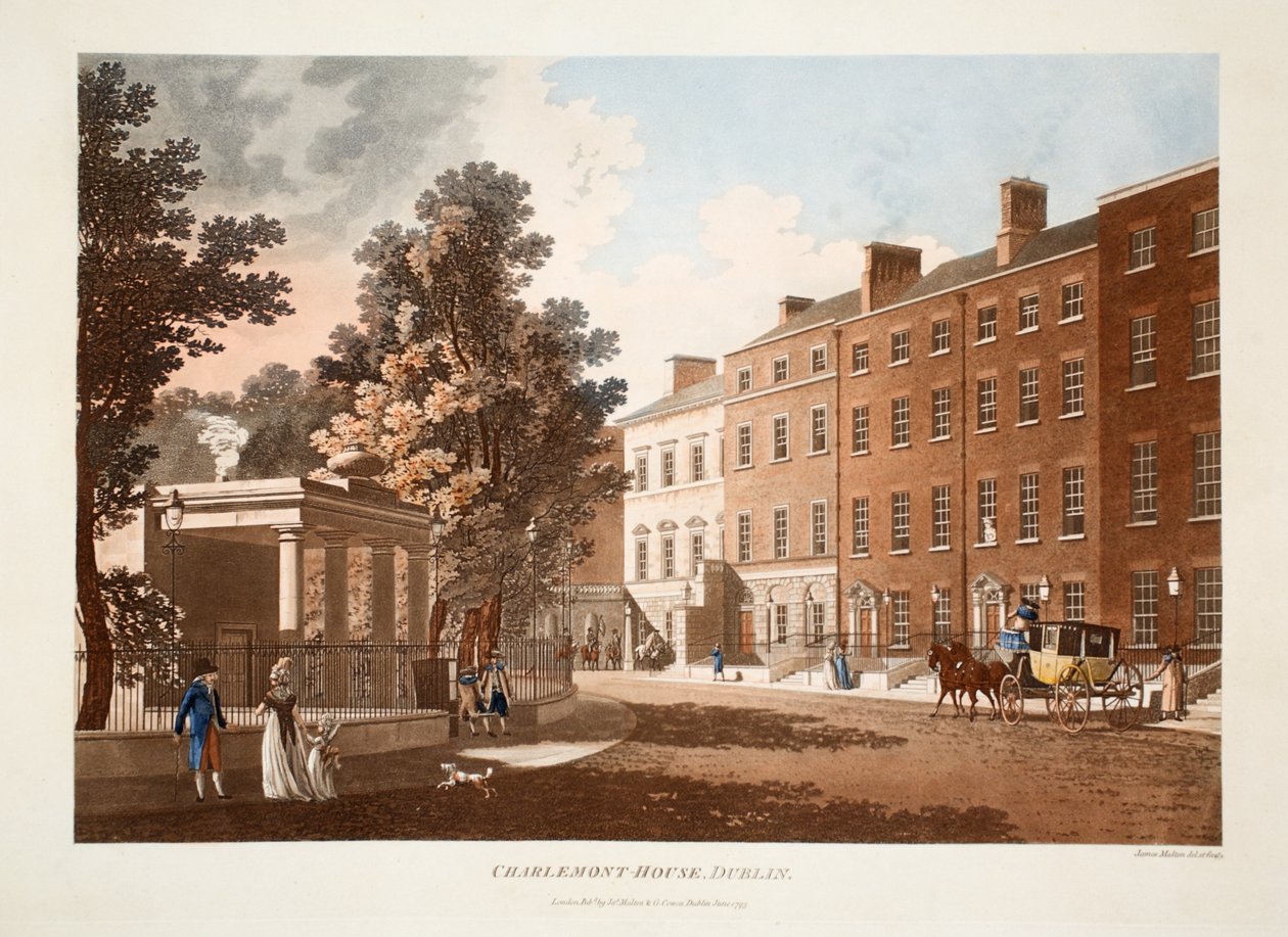 Charlemont-House, Dublino, 1793 da James Malton
