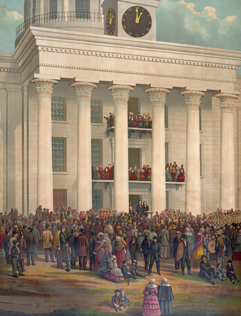 Il punto di partenza della grande guerra tra gli stati, inaugurazione di Jefferson Davis, Montgomery, Alabama, 18 febbraio 1861 da James Massalon