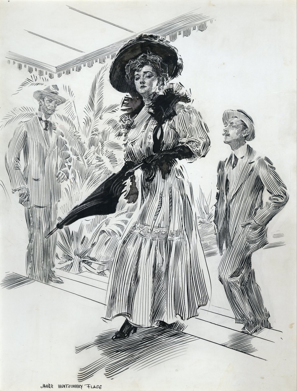 Navigava Maestosamente Oltre il Miserabile, Seguita Docilmente da Septimus da James Montgomery Flagg