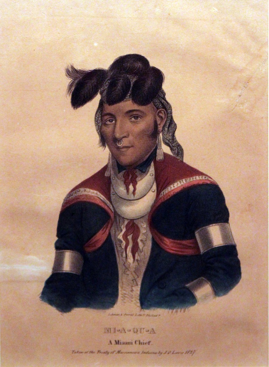 Mi-A-Qu-A, Capo Miami, 1827 da James Otto Lewis