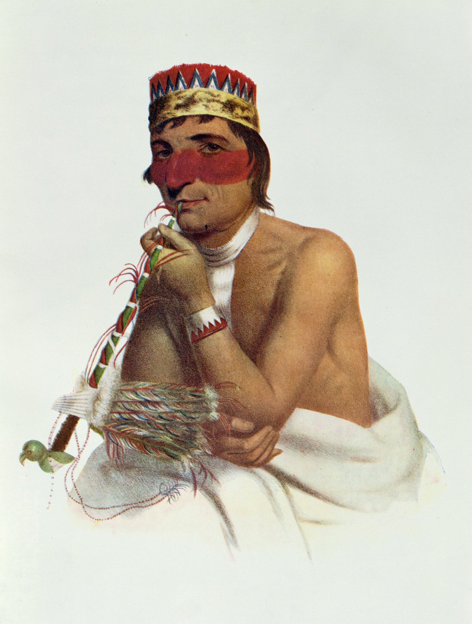 Wa-Em-Boesh-Kaa, un capo Chippeway da Sandy Lake, 1826, illustrazione da 