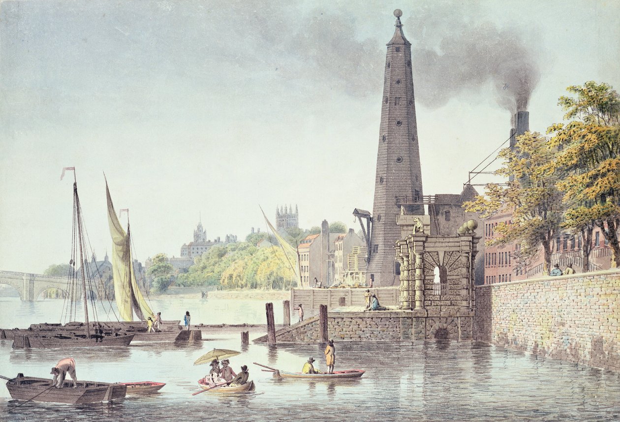 Edifici di York, guardando verso Westminster, con una veduta della Torre dell