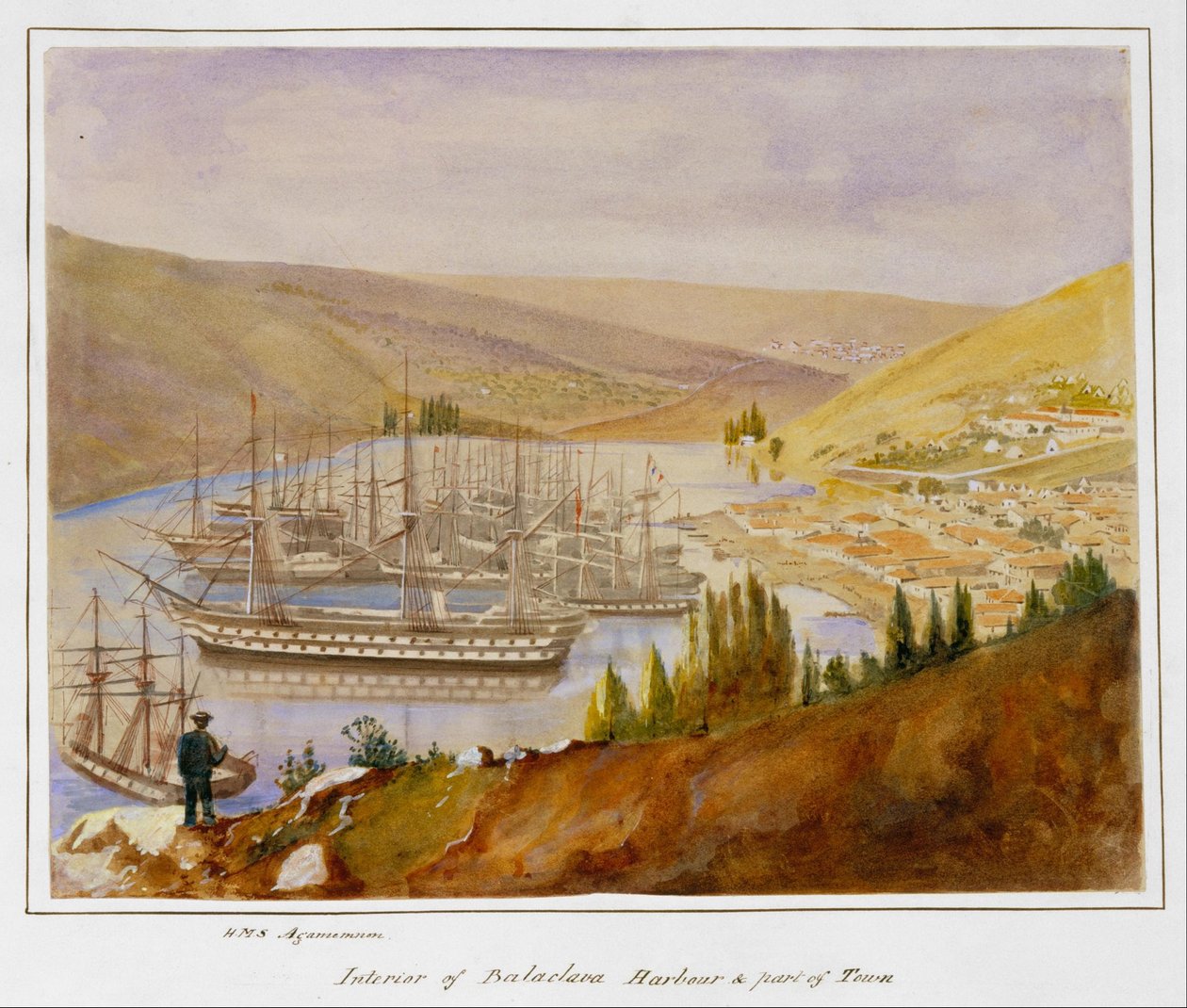 Interno del porto di Balaclava e parte della città da James Robertson