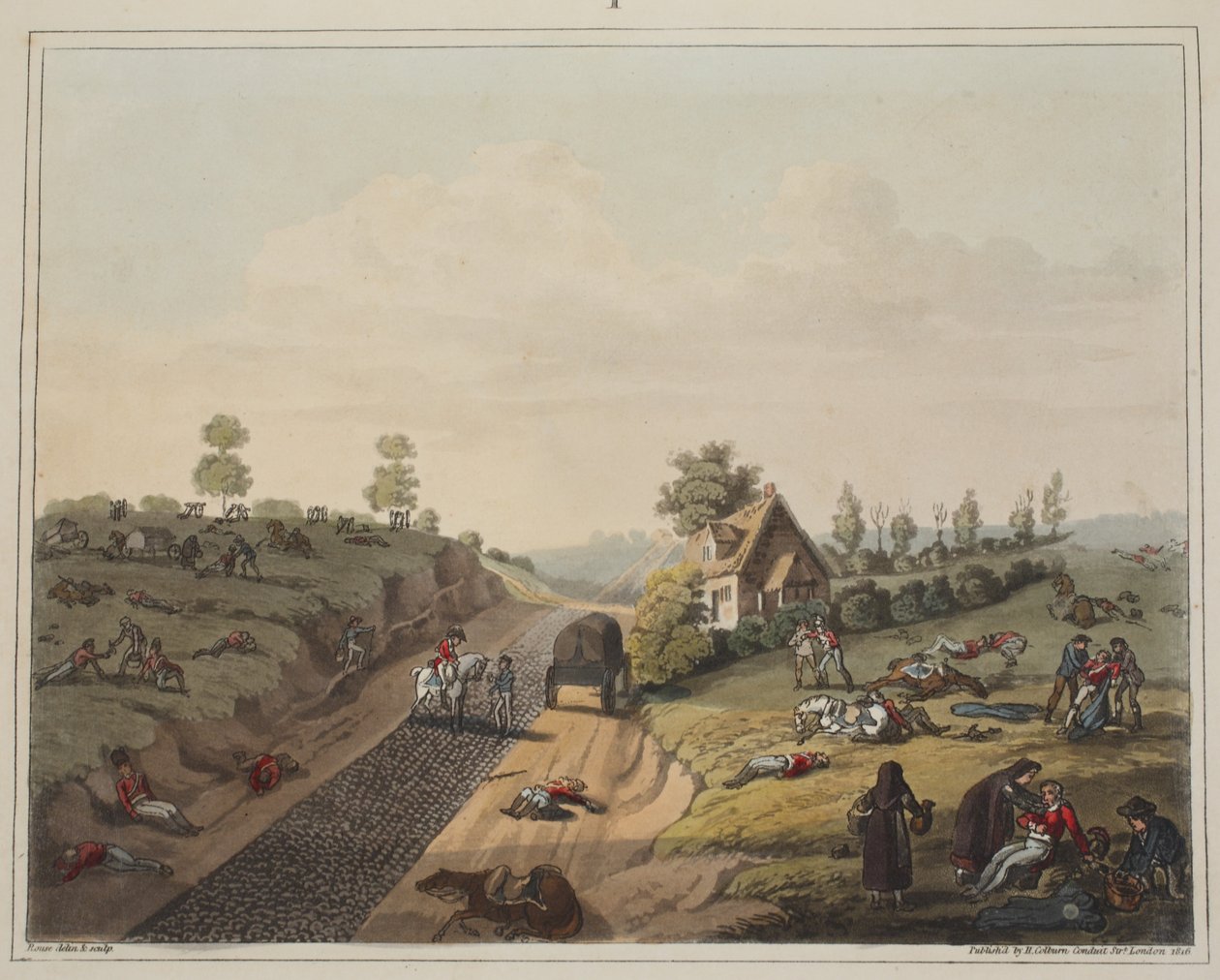 Veduta del cottage di Valette, con la strada a sinistra che porta a Frischermont da James Rouse