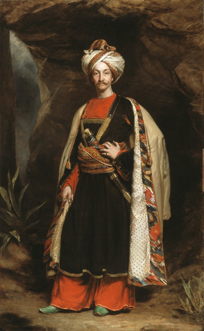 Capitano Colin Mackenzie nel suo abito afgano, c.1842 da James Sant