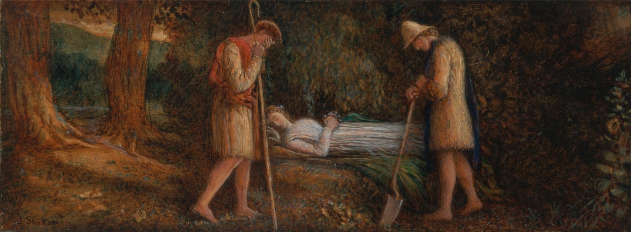 Imogen e i Pastori, da Cymbeline, Atto IV, scena ii da James Smetham