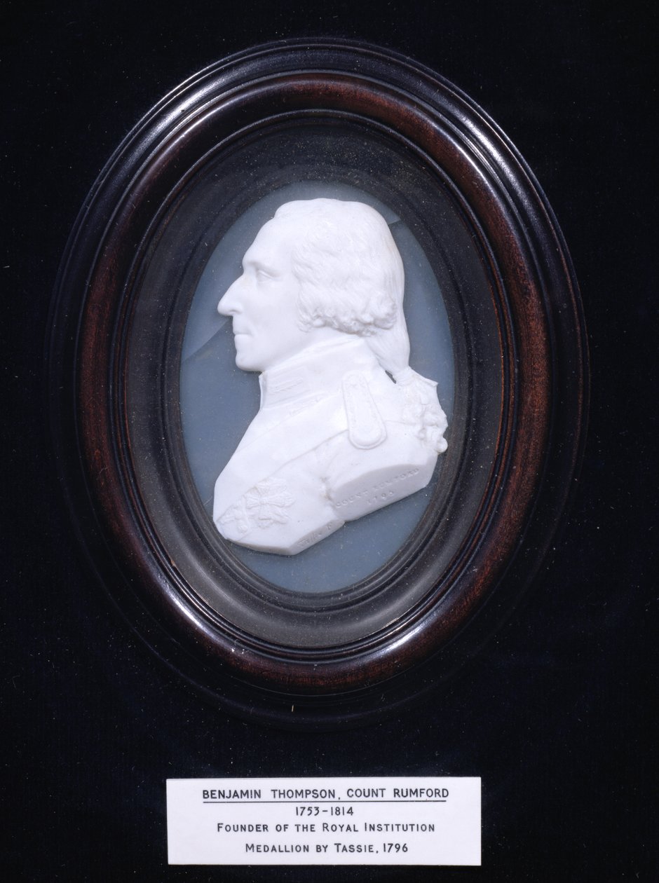Medaglione raffigurante Benjamin Thompson, Conte Rumford, 1796 da James Tassie