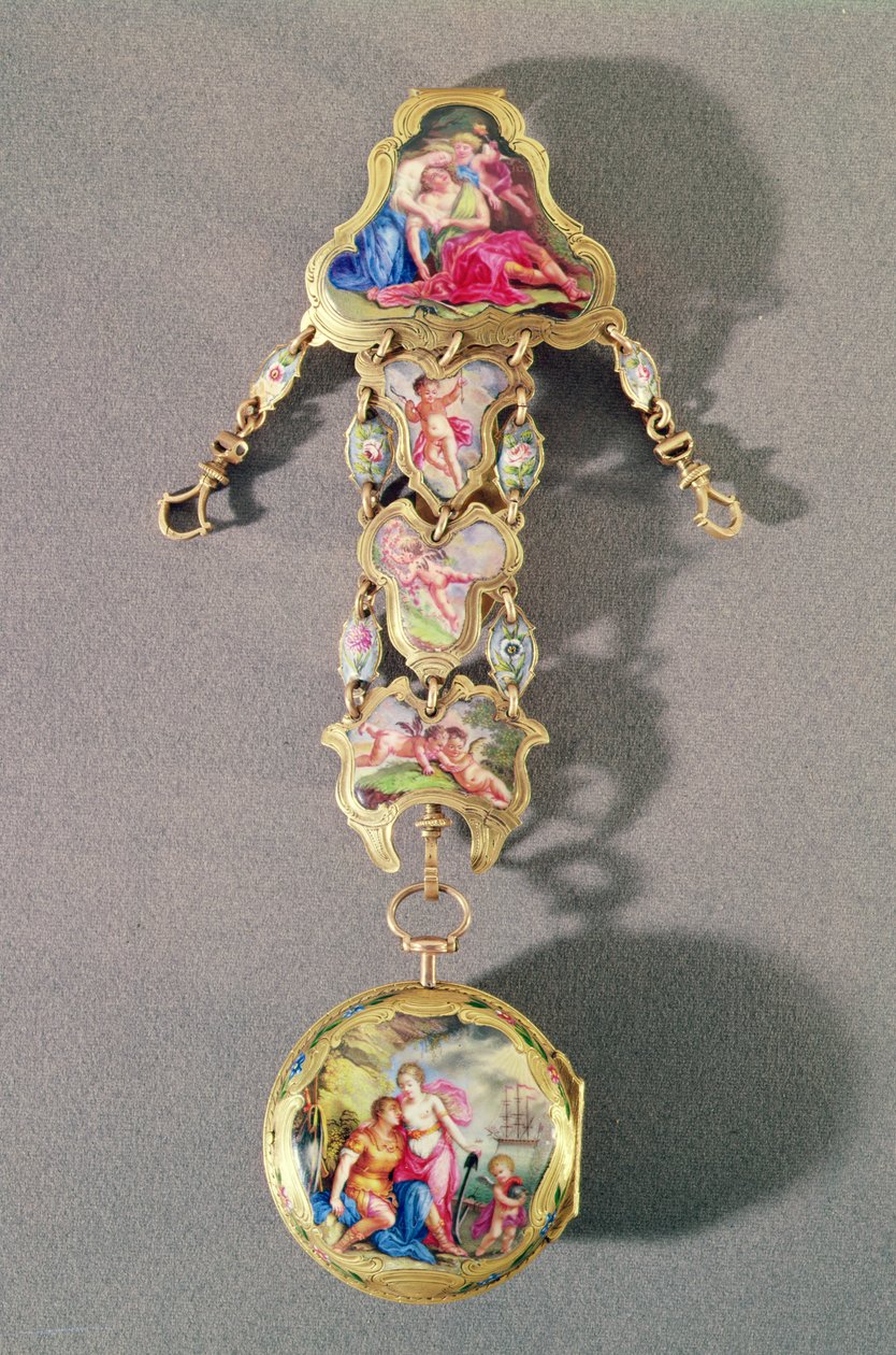 Orologio e chatelaine raffiguranti Didone ed Enea, c.1785 da James Tregent