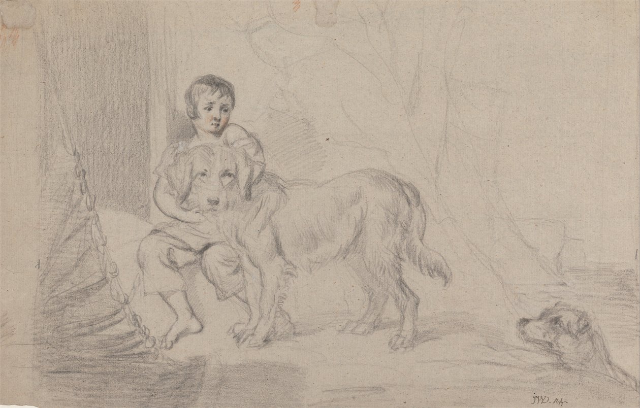 Un giovane ragazzo con cani da James Ward