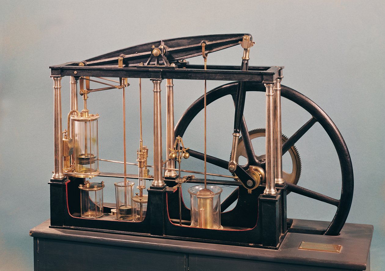 Ricostruzione del motore a vapore di James Watt, 1781 da James Watt