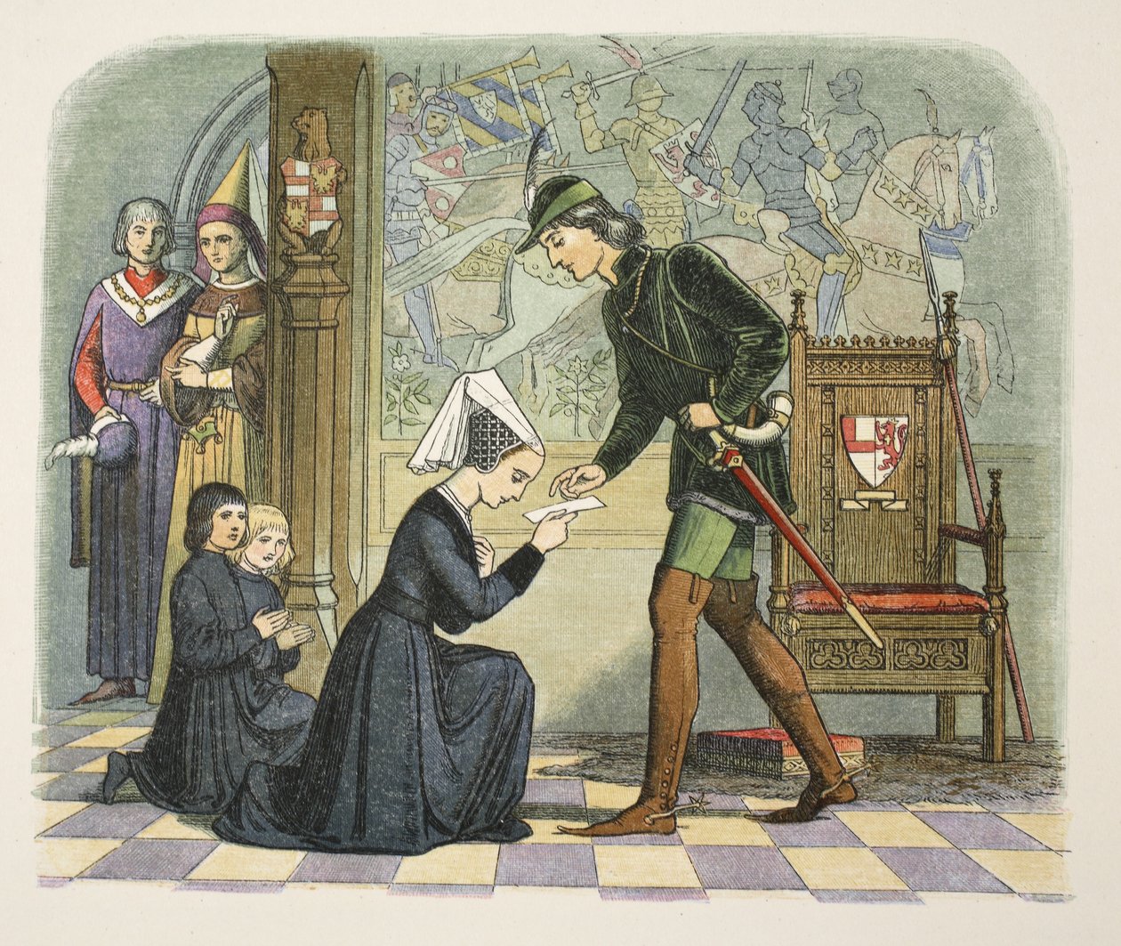 Edoardo IV e Lady Elizabeth Grey, 1 maggio 1464, da A Chronicle of England BC 55 to AD 1485, pub. Londra, 1863 da James William Edmund Doyle
