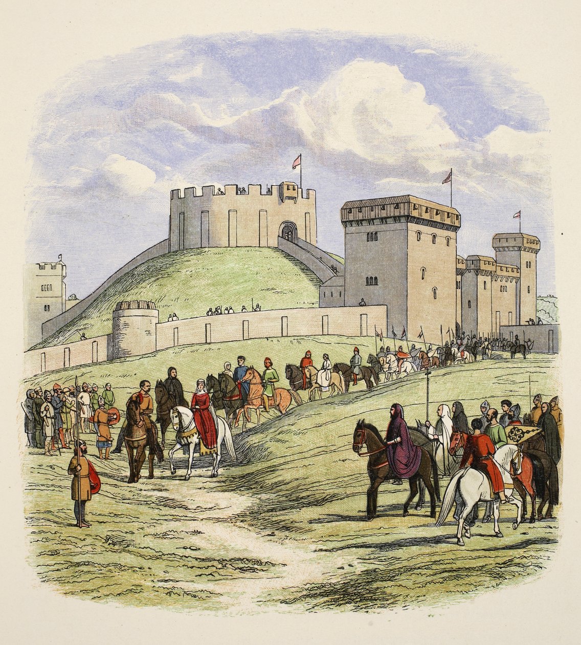 Matilda è autorizzata a ritirarsi da Arundel, da A Chronicle of England BC 55 to AD 1485, pub. Londra, 1863 da James William Edmund Doyle