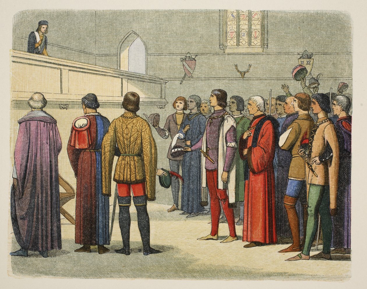 Riccardo invitato ad assumere la corona, 25 giugno 1483, da A Chronicle of England BC 55 to AD 1485 pub. Londra, 1863 da James William Edmund Doyle