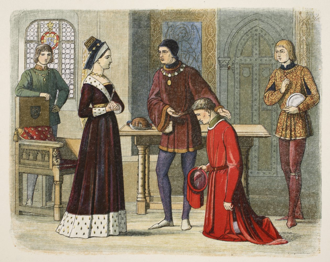 Il conte di Warwick si sottomette alla regina Margherita, 1470, da 