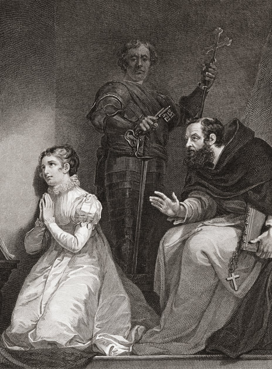 John Feckenham visita Lady Jane Grey nella Torre di Londra da James (after) Northcote