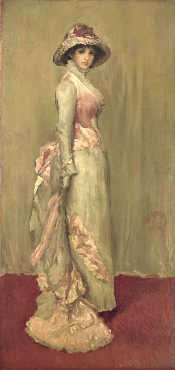 Armonia in rosa e grigio: Lady Meux da James Abbott McNeill (attr.to) Whistler