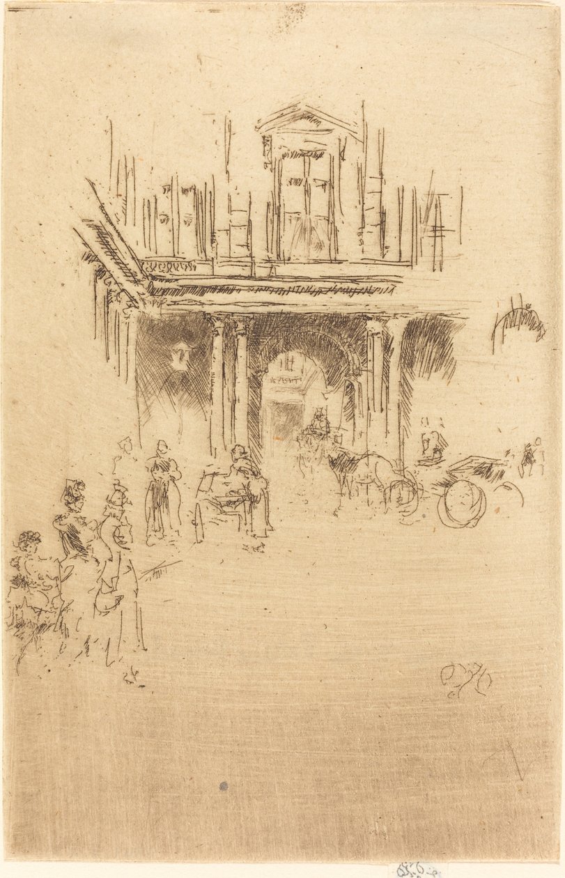 Un angolo del Palais Royal, c. 1883-1886 da James Abbott McNeill Whistler