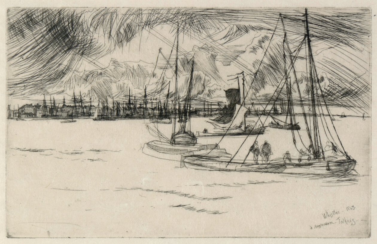 Amsterdam dal Tolhuis da James Abbott McNeill Whistler