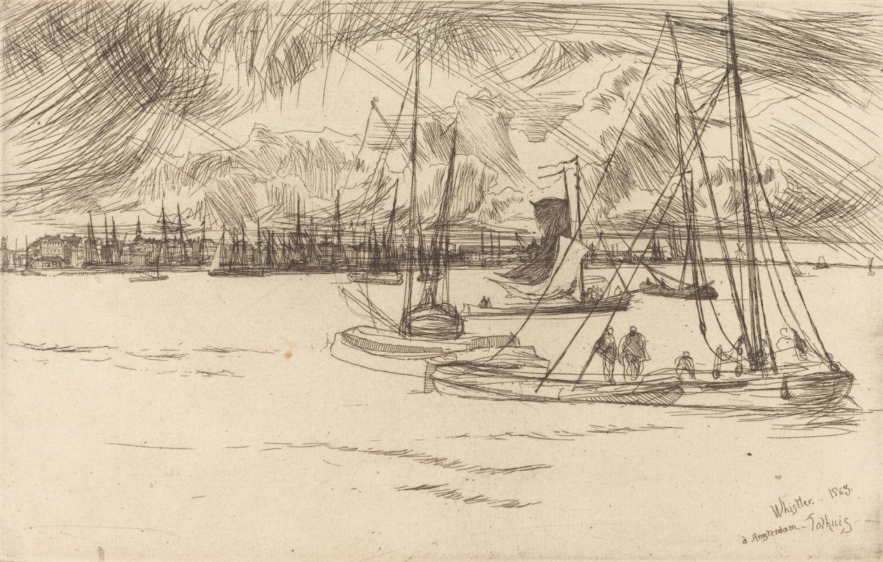 Amsterdam dal Tolhuis, 1863 da James Abbott McNeill Whistler