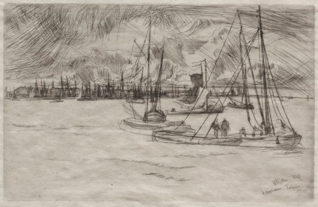 Amsterdam dal Tolhuis, 1863 da James Abbott McNeill Whistler