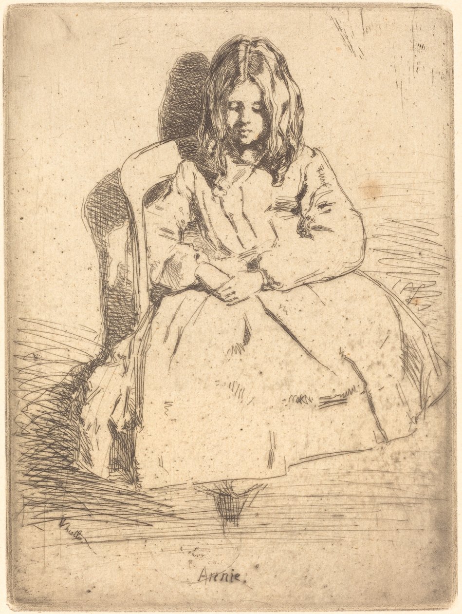 Annie seduta, 1858 da James Abbott McNeill Whistler