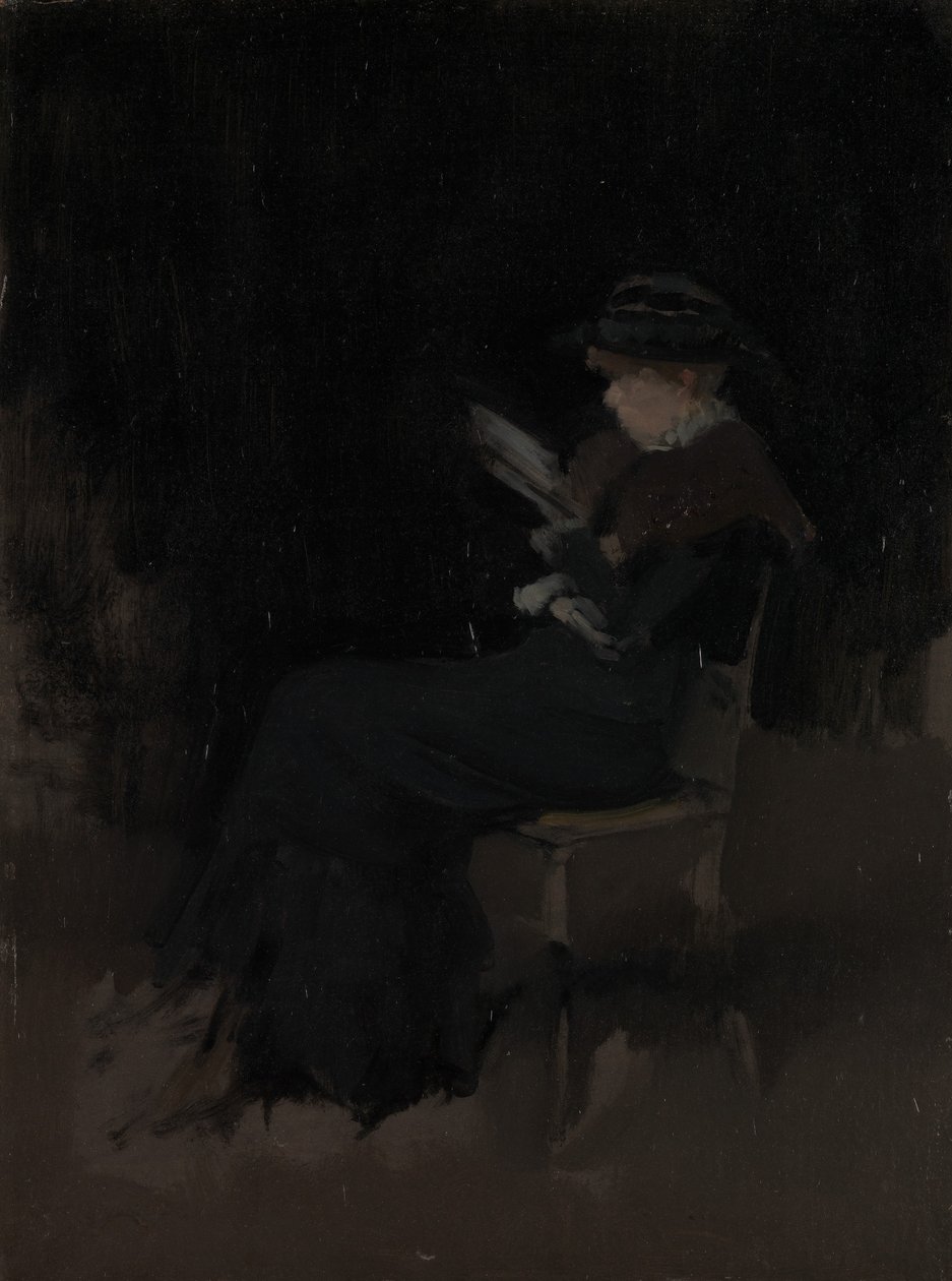 Composizione in nero: Ragazza che legge da James Abbott McNeill Whistler