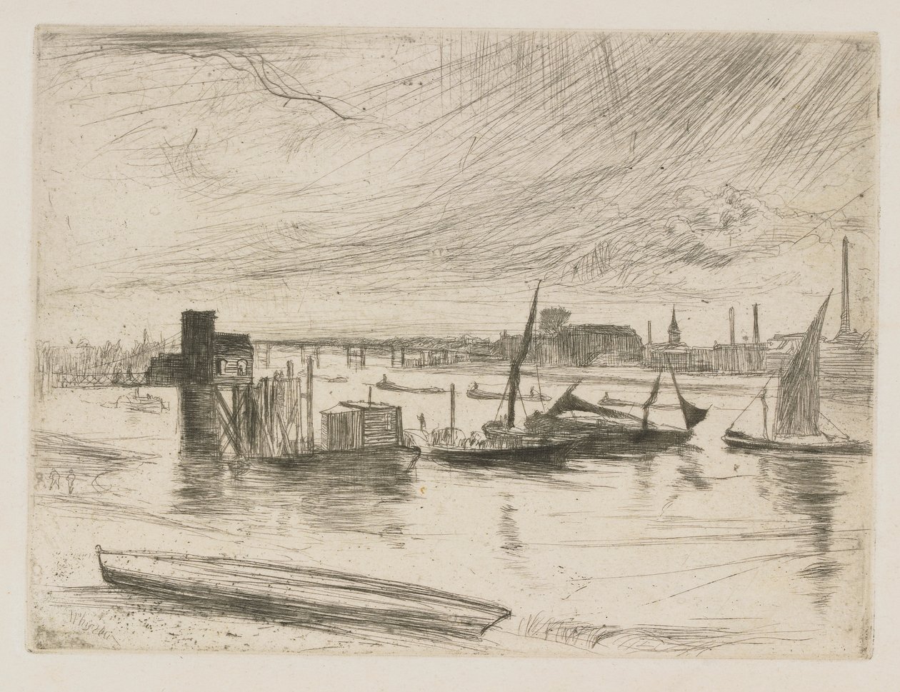 Alba a Battersea, Cadogan Pier, 1863 da James Abbott McNeill Whistler
