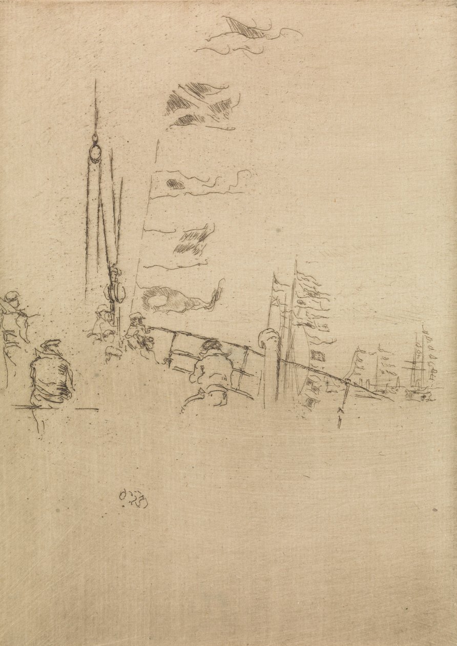Bandiere, da una serie di dodici incisioni intitolate La Rivista Navale da James Abbott McNeill Whistler
