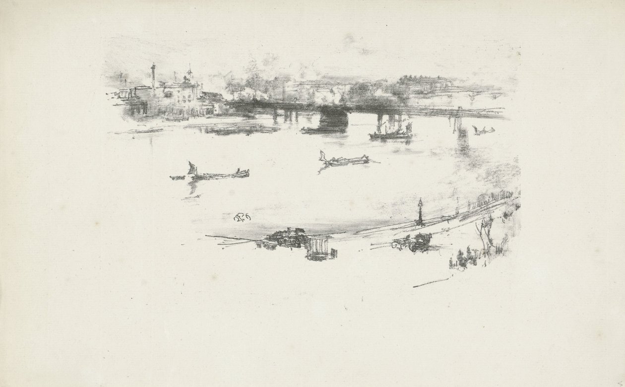 Ponte ferroviario di Charing Cross da James Abbott McNeill Whistler