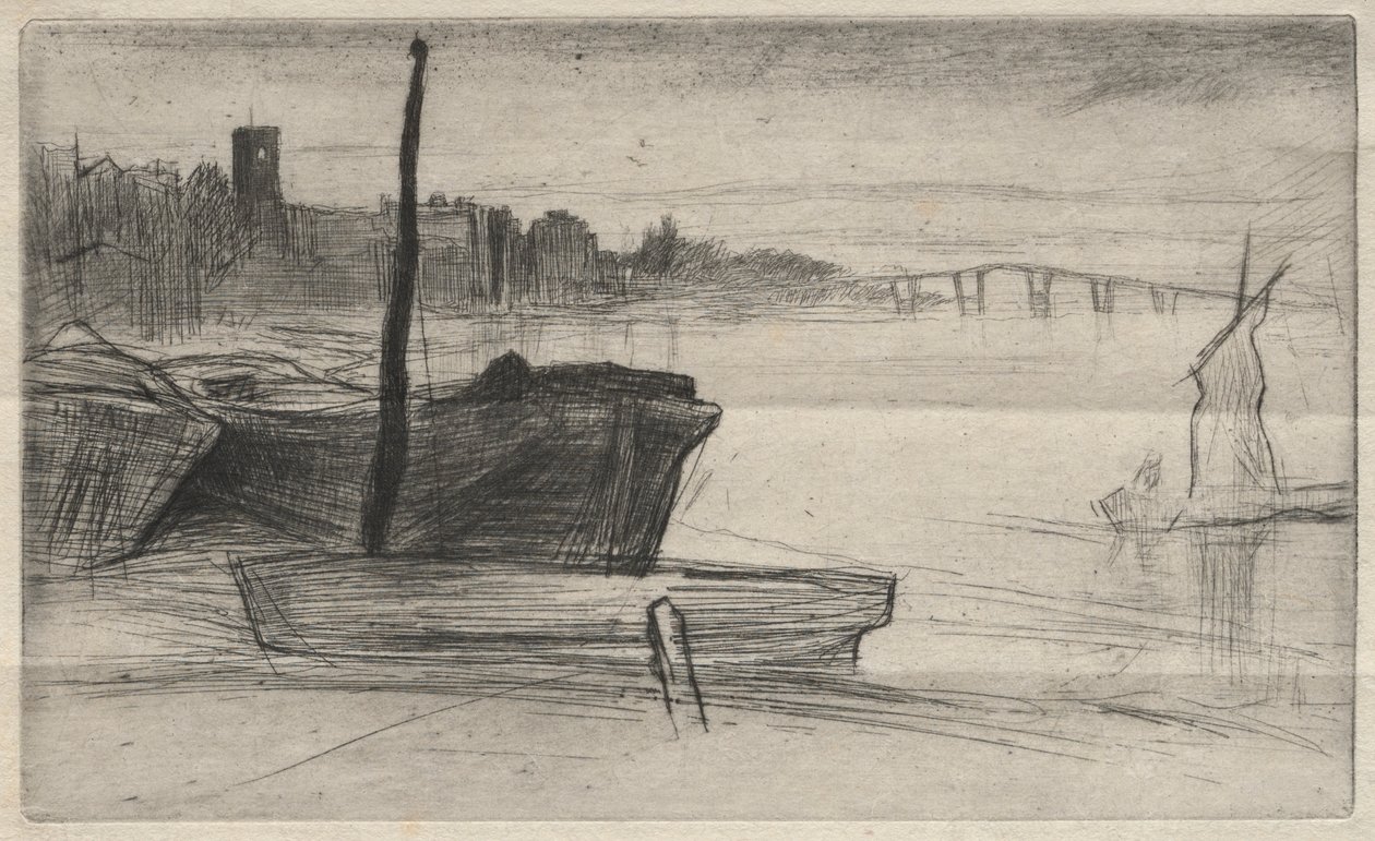 Ponte e chiesa di Chelsea, 1871 da James Abbott McNeill Whistler