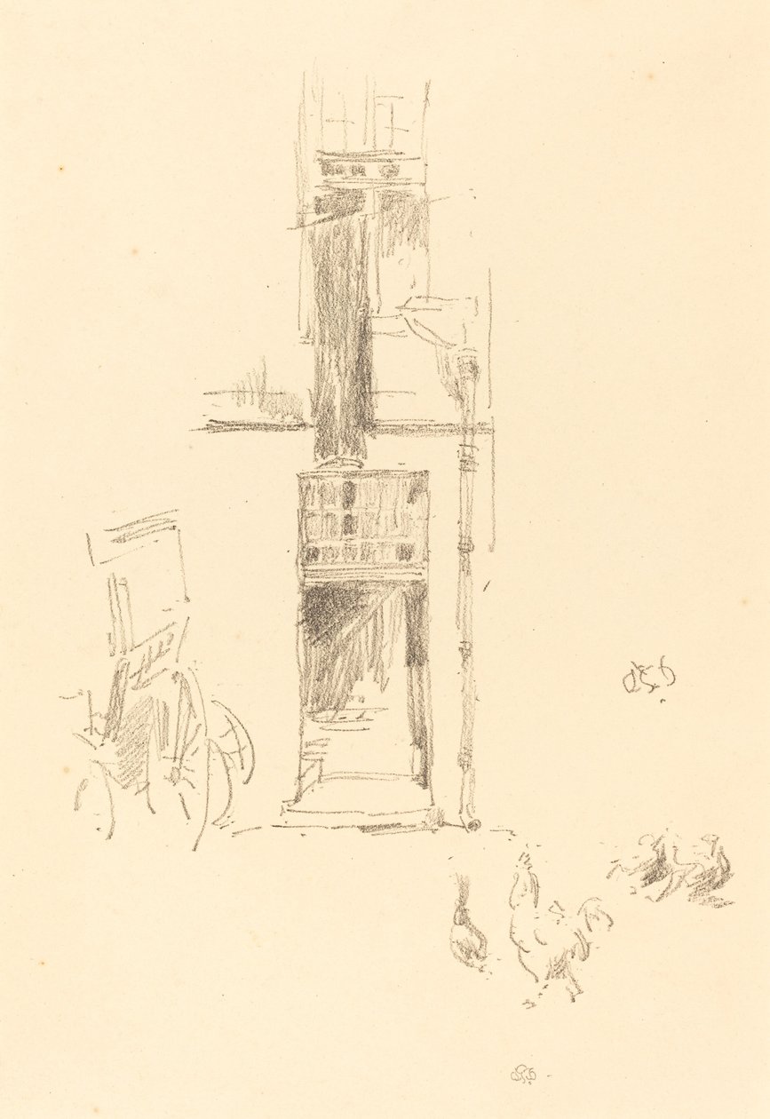 Galli e galline, Hôtel Colbert, 1891 da James Abbott McNeill Whistler