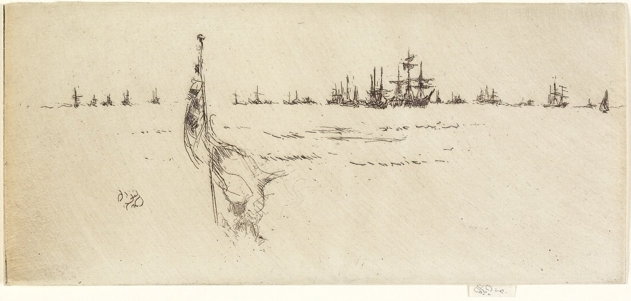 Abbassare la Bandiera, 1887 da James Abbott McNeill Whistler