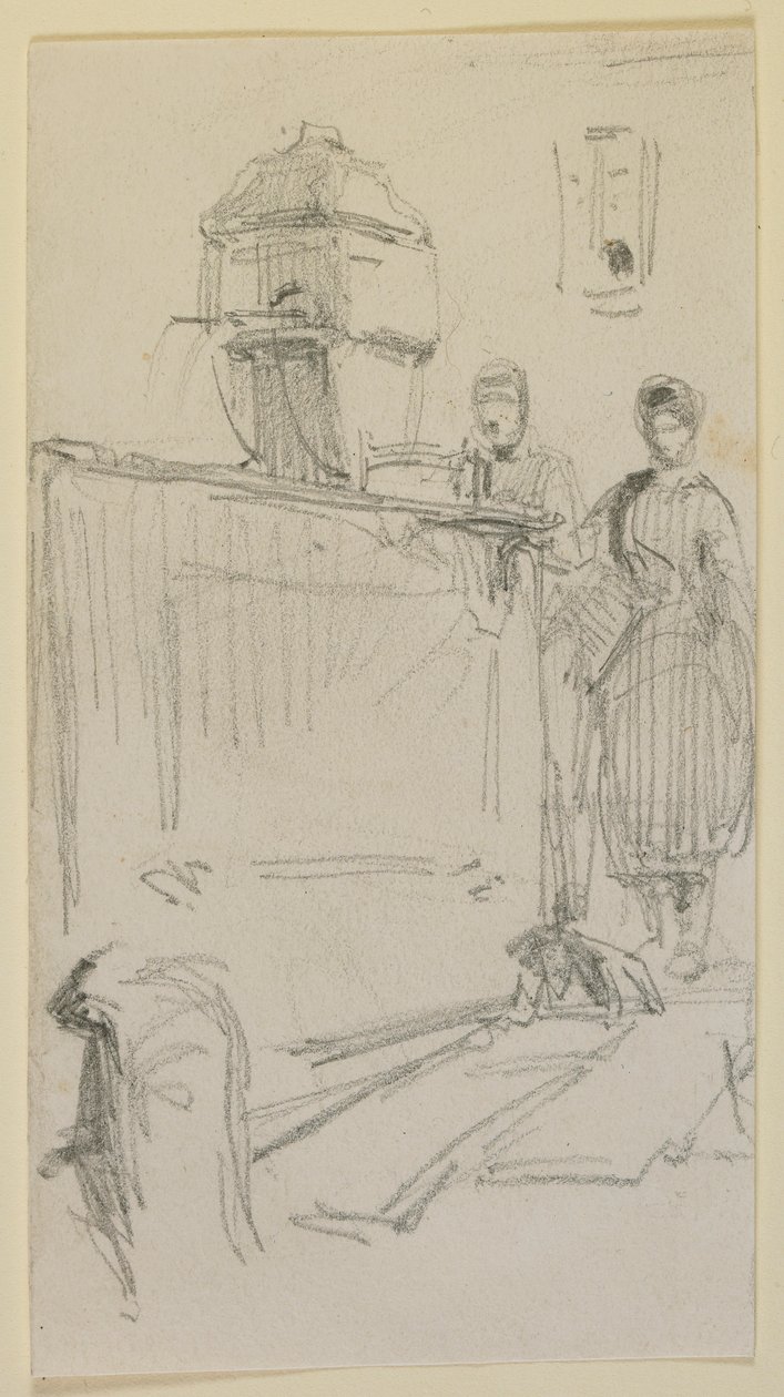 Figure vicino a una fontana, 1858 da James Abbott McNeill Whistler
