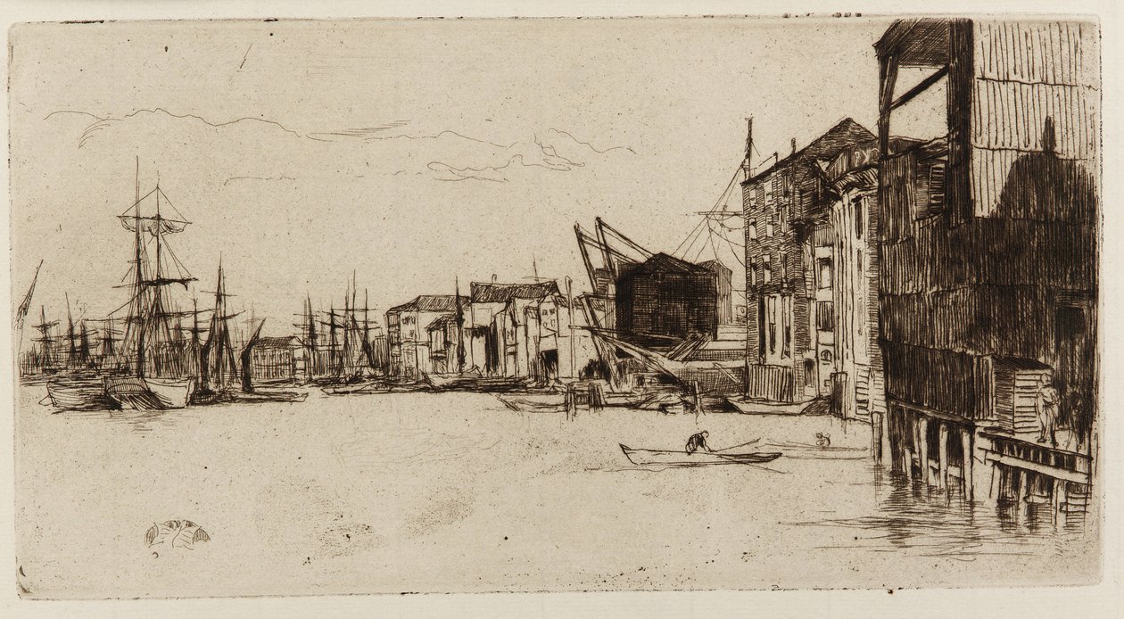 Free Trade Wharf, 1877 da James Abbott McNeill Whistler