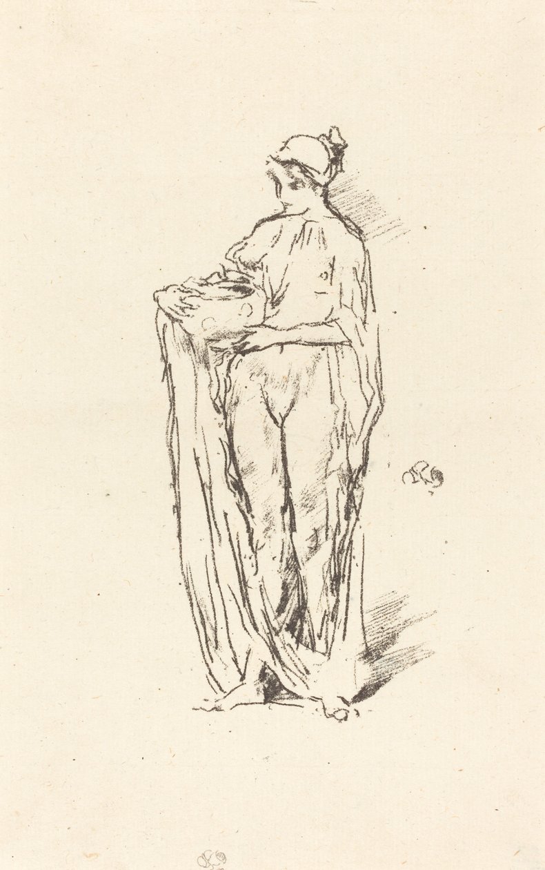 Ragazza con ciotola, 1895 da James Abbott McNeill Whistler