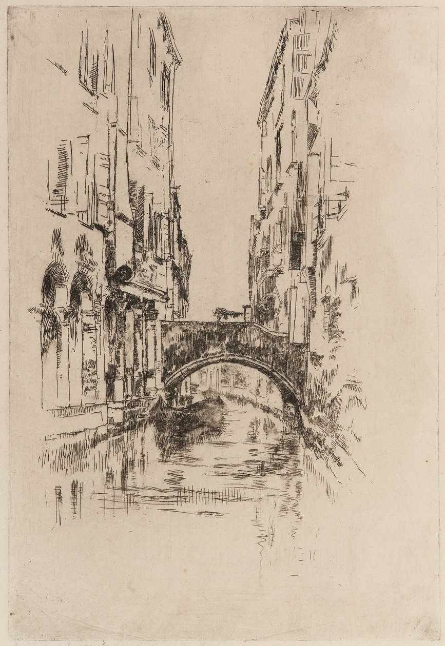 Gondola sotto un Ponte da James Abbott McNeill Whistler