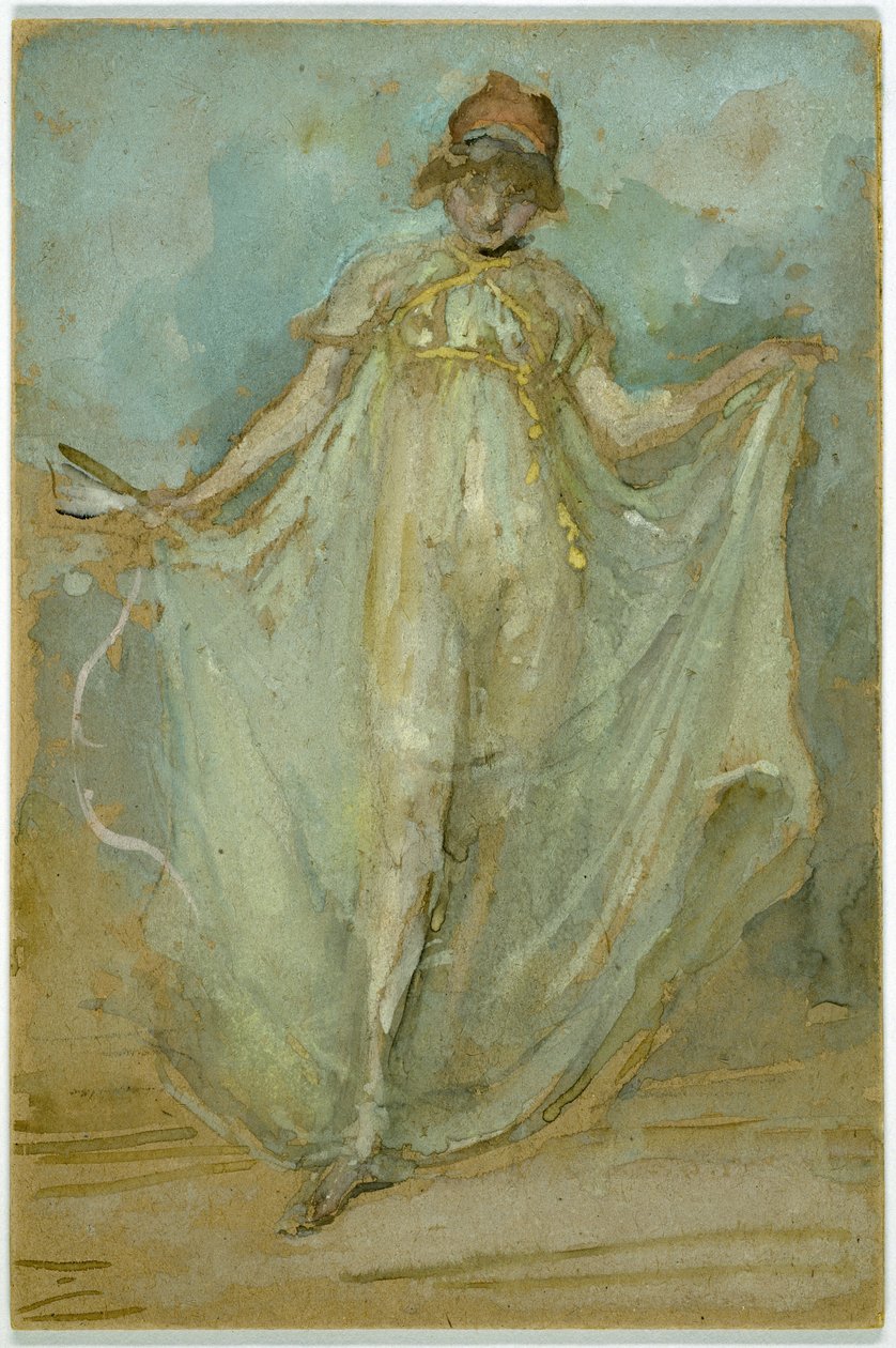 Verde e blu: La ballerina, c.1893 da James Abbott McNeill Whistler