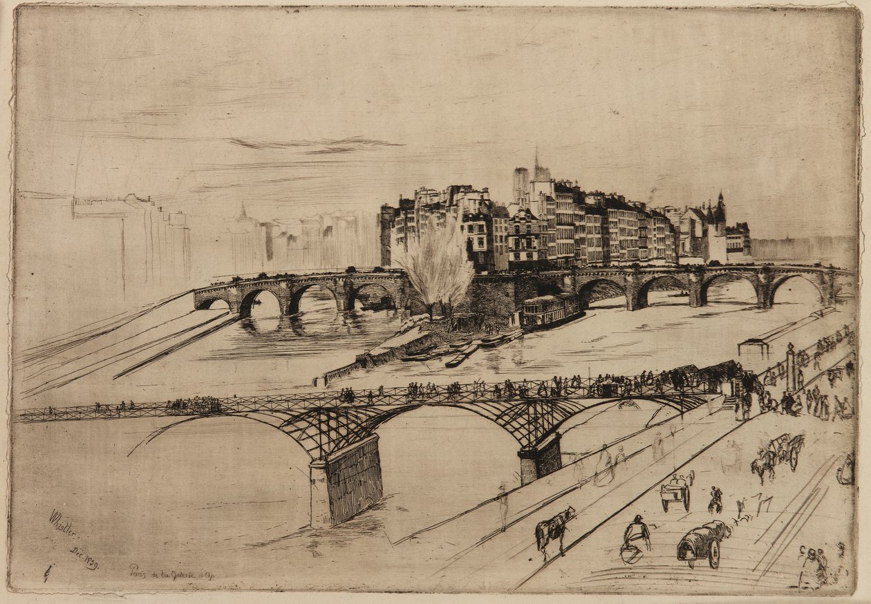 Isola della Cité, Parigi, 1859 da James Abbott McNeill Whistler