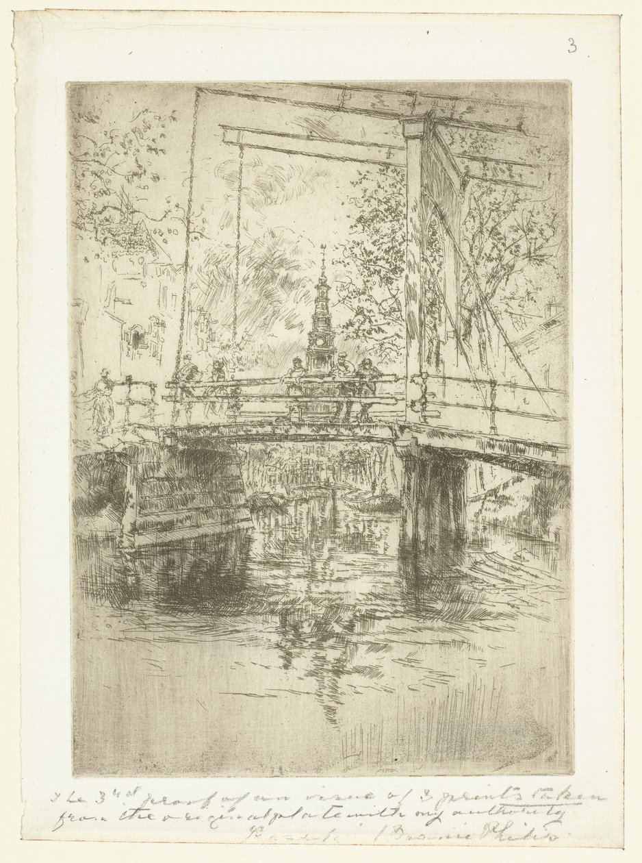 Piccolo ponte levatoio ad Amsterdam da James Abbott McNeill Whistler