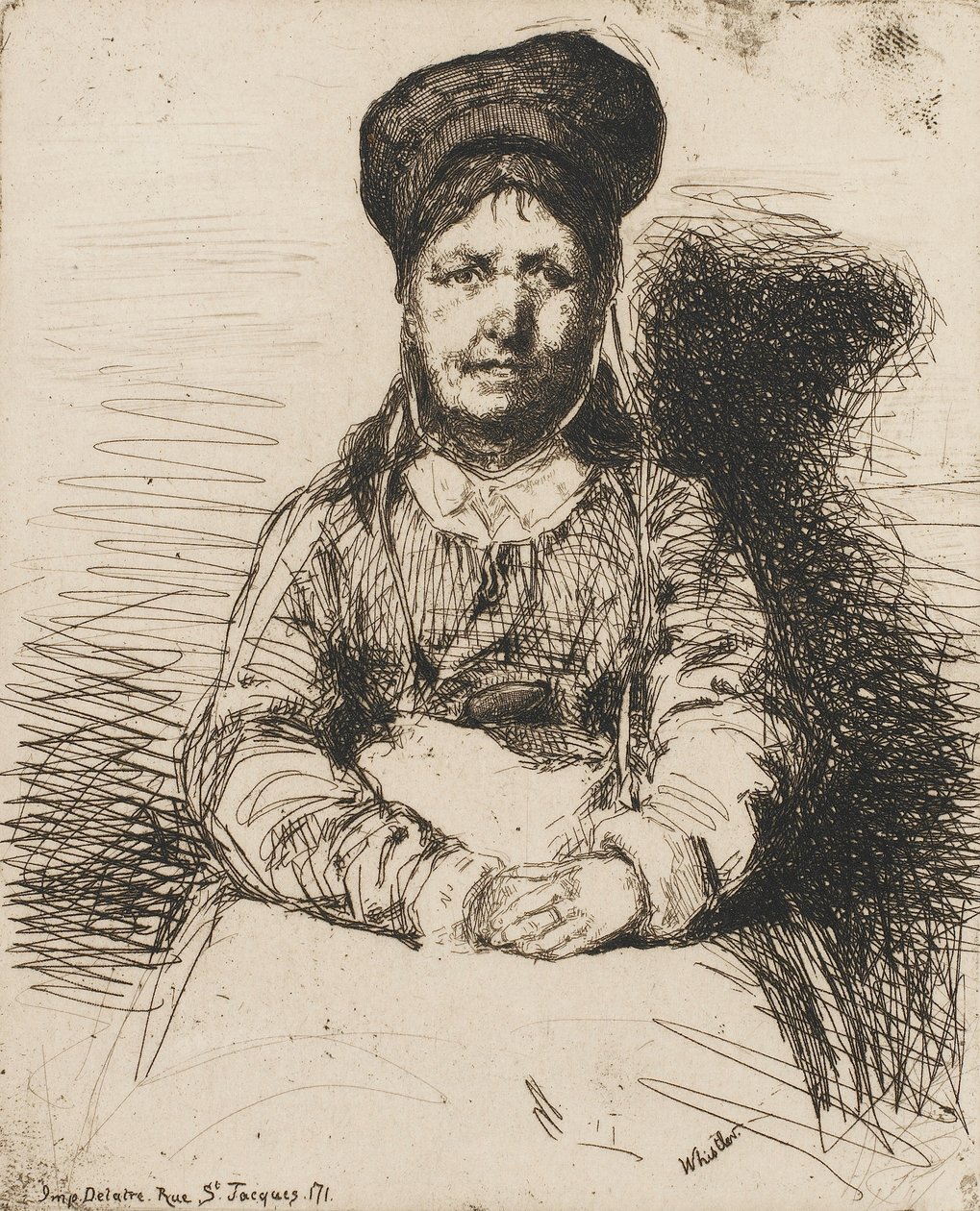 La Retameuse. Una delle dodici incisioni dalla natura Il set francese da James Abbott McNeill Whistler