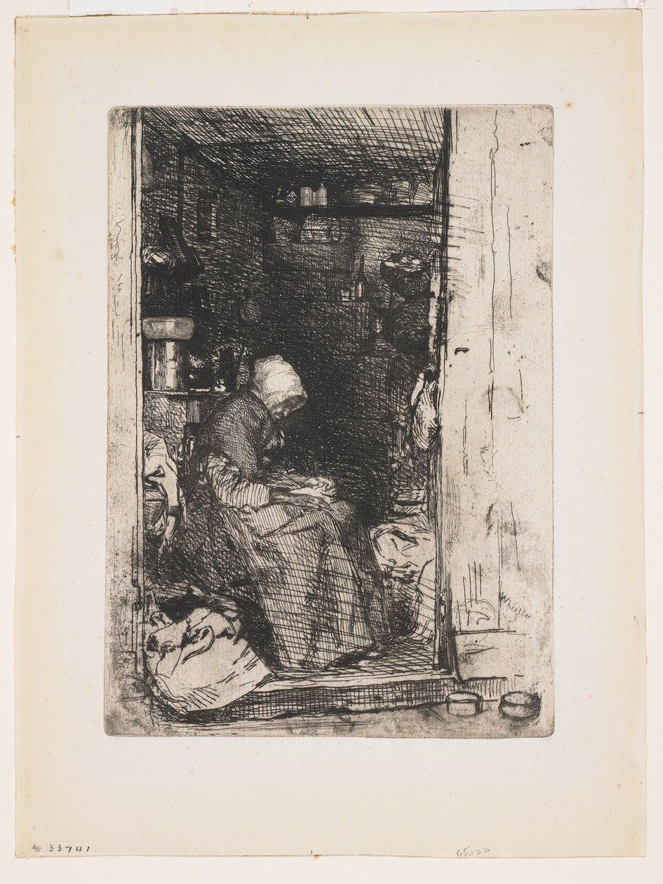 La Vecchia degli Stracci da Dodici acqueforti dalla natura da James Abbott McNeill Whistler