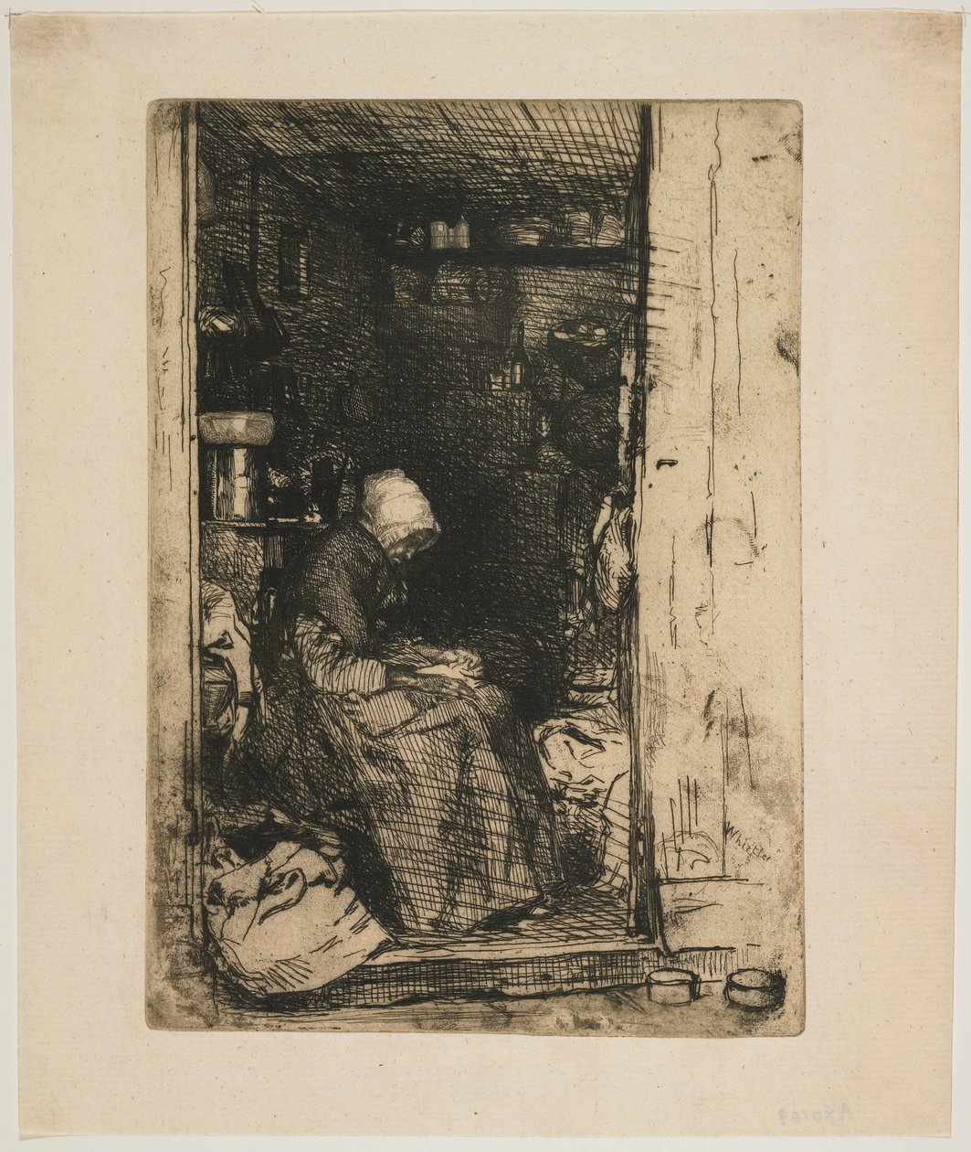 "La Vielle aux Loques" da "Dodici incisioni dalla natura" da James Abbott McNeill Whistler