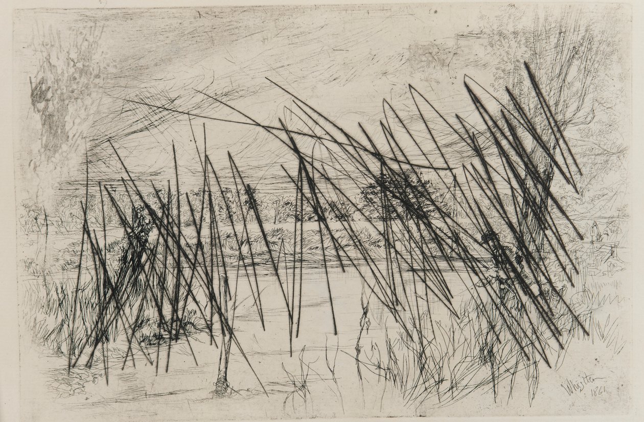 Paesaggio con un pescatore, 1861 da James Abbott McNeill Whistler