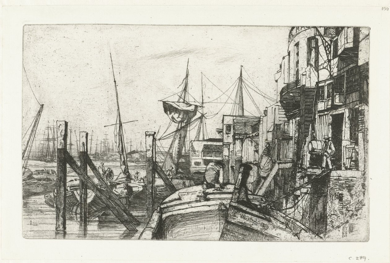 Limehouse (Sixteen etchings of scenes on the Thames and other subjects) da James Abbott McNeill Whistler