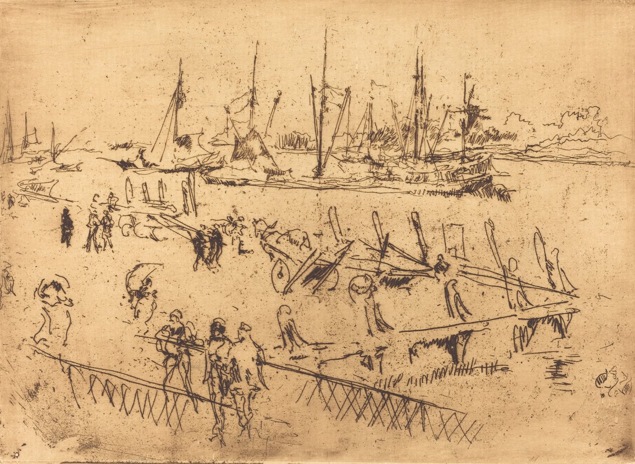 Piccola Dordrecht, 1884 da James Abbott McNeill Whistler